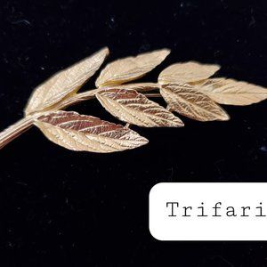 Vintage Trifari Leaf Brooch